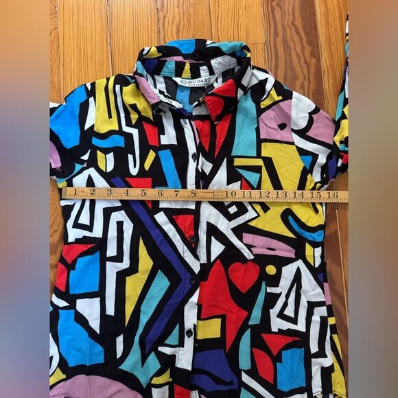 Big Dart Multicolored Button-down Top - Picture 7 of 7